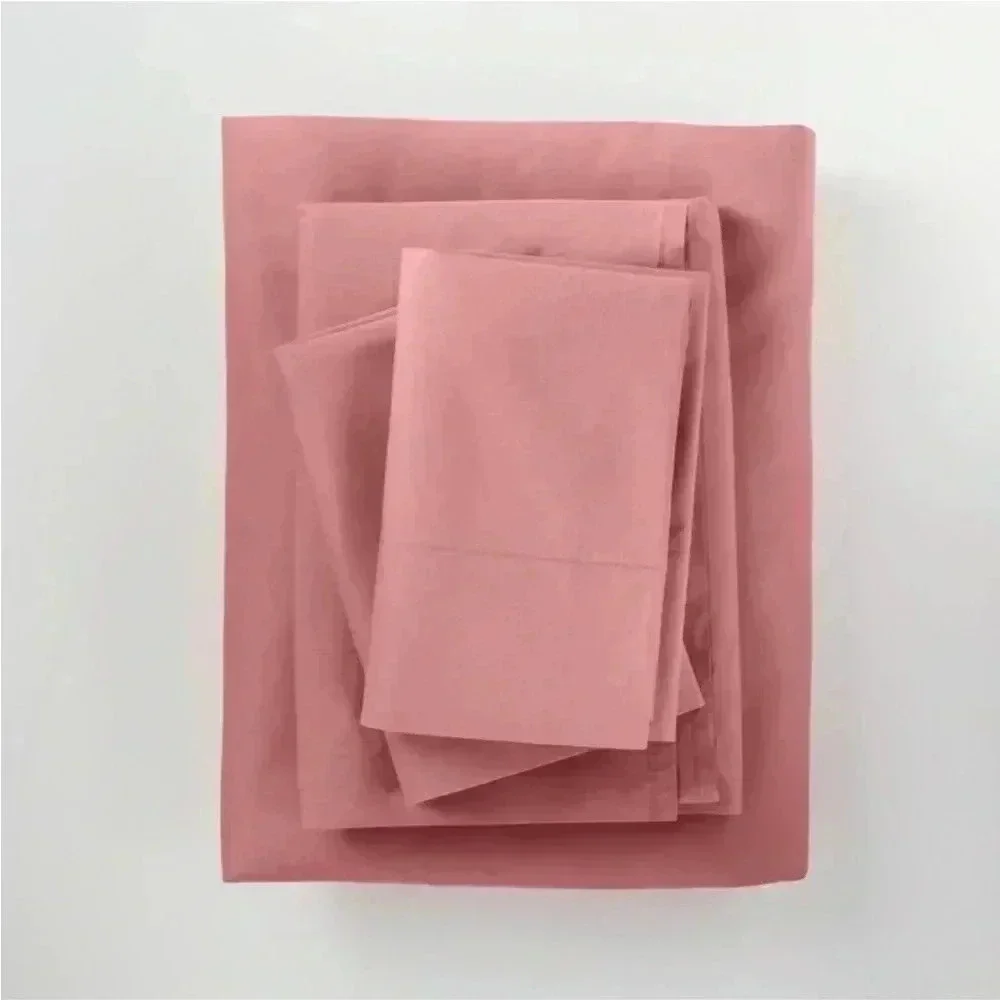 NWT Full Washed Supima‎ Percale Solid Sheet Set Rose - Casaluna